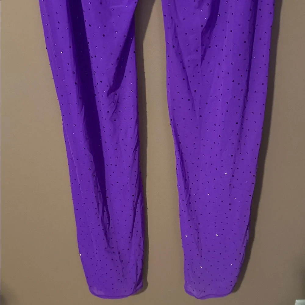 Skims Rhinestone Mesh swim cover pants